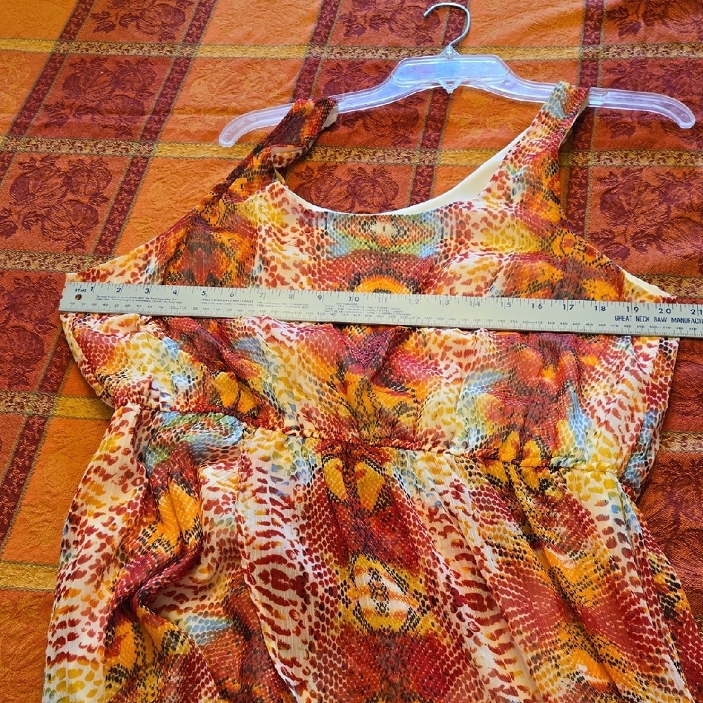 Olsenboye High Low Dress in Warm Tones - Picture 5 of 10